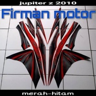 Striping sticker list body jupiter z new 2010 merah-hitam