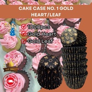 [READY STOCK] CAKE CASE NO. 1 GOLD HEART/LEAF (1000PCS/ROLL)