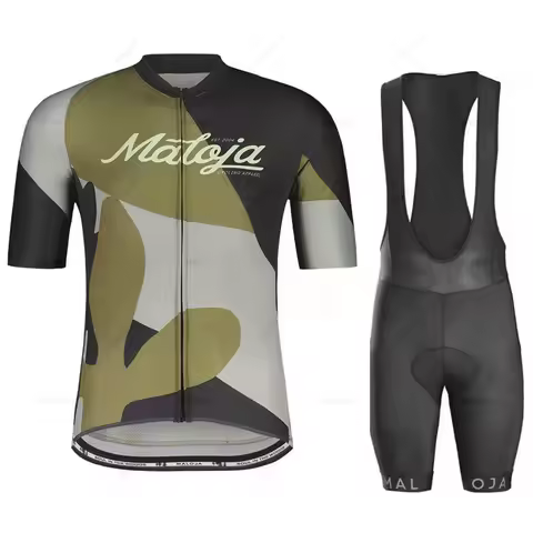 Maloja Cycling Clothes for Men, Cycling Jersey, Short Sleeve, Summer Clothing, Road Bike Sets, Rainb
