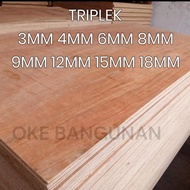 Papan Triplek grade A multiplek 3mm 4mm 6mm 8mm 9mm 12mm 15mm 18mm per lembar 120 x 240 cm kualitas 