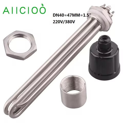 220v/380V Electric Heater Water Heating Element SUS304 DN40 Brewery Heater Immersion Tubular Resista