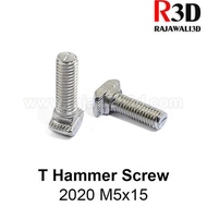 Up T Nut Screw M5 Tee Nut Screw T Hammer Screw Alu Profile 2020 M5X15