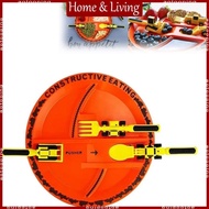 AOTO Unique Construction Dining Plate Baby Dishes Eating Plate Construction Themed