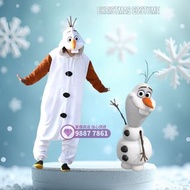 聖誕成人或兒童 雪寶cosplay衫衣服裝扮 elsa 雪寶 costume服装 兒童萬聖節cosplay衫衣服 聖誕節派對裝扮衫 聖誕frozen cosplay服裝
