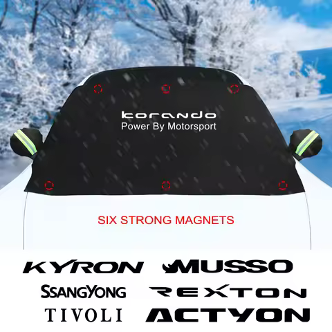 Car Windshield Snow Blocker Cover Sunshade Auto Exterior Accessories For Ssangyong Korando Kyron Mus