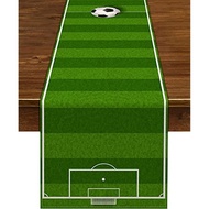 Soccer Field Linen Table Runner Holiday Party Decoration Washable Table Runners for Dining Table Boy