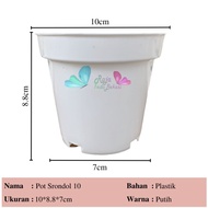 LUSINAN Pot 1 Putih Isi 12 Pcs GROSIR Lusinan 12pcs Pot Bunga Plastik