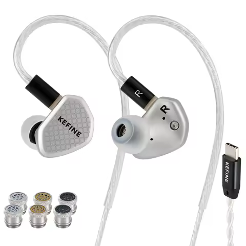 KEFINE Klean SV 10mm DLC Diaphragm Dynamic Driver Hifi Wired IEM Earphones with Metal Housing & Deta