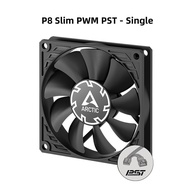 Arctic | ARCTIC P8 Slim PWM PST Black 80mm Fan Pressure-optimised with PWM Sharing Technology (PST)E