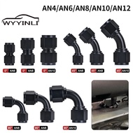 Universal 0 45 90 Degree AN6 AN8 AN10 Female To  AN6 AN8 AN10 Hydraulic Hose Elbow Oil Cooler Fittin