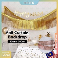 MINIIS PARTY Foil Curtain Backdrop Rain Curtain Foil Fringe Curtain Tinsel Curtain Party Curtain Bac