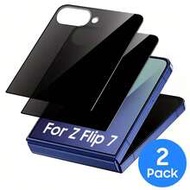 2pcs Galaxy Z Flip 7 Privacy Screen Protector, Compatible With Phone Case, Anti-Scratch, Bubble-Free