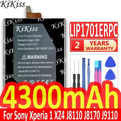 KiKiss Battery 4300mAh LIP1701ERPC for Sony Xperia 1 Xperia1 XZ4 J8110 J8170 J9110 J9150 SOV40