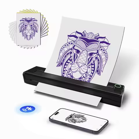 Portable A4 Thermal Printer Photo PDF Word Tattoo Print Document Memo Note Inkless Bluetooth Wireles