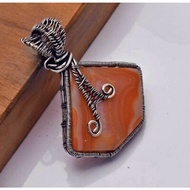 Wirewrap Botswana Agate Pendant