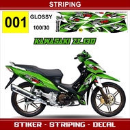 Sticker Striping kawasaki ZX130 - decal kawasaki zx130 - Kawasaki zx130 Variation Motif 1 - KAWASAKI
