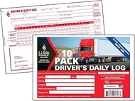 Driver Daily Log Book 10-pk. with 7- and 8-Day Recap - Book Format, 2-Ply Carbonless, 8.5" x 5.5", 3