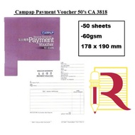 CAMPAP PAYMENT VOUCHER 50 sheets per Book (7 x 7.5” 50’S Payment Voucher)