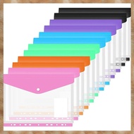 [K U Y G] 12 Packs Binder Pocket 11 Holes Expandable Binder Folders for 2/3/4 Ring Binder Plastic En