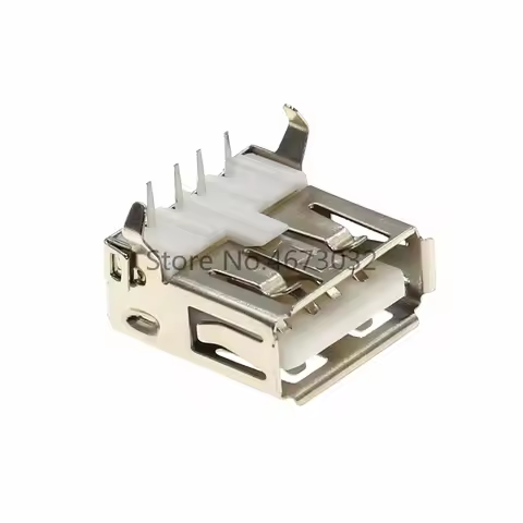 10PCS USB 2.0 4Pin A Type Female Socket Connector G54 2 Feet 90 Degree Data Transmission Charging Pl