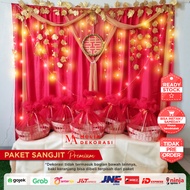 Paket Dekorasi DIY Backdrop Acara Photobooth Keluarga Sangjit Premium Dekorasi Lamaran Tunangan