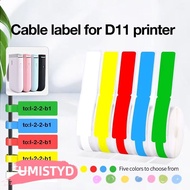 UMISTYDREAMUM9U 65Pcs/Roll Cable Laber Paper, Self Adhesive Waterproof Identification Fiber Tag,  D1