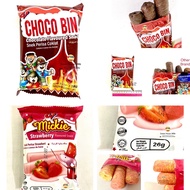 4.[Kedai Borong] CV Large 28g Choco Bin | BinBin Keropok Viral Snack Zaman Dulu Chocolate Strawberry