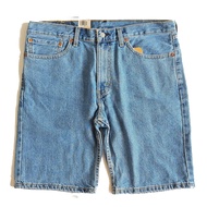 126 American Levis 505 Retro Straight SLIM White Brushed Denim Shorts Stone Wash Scrubbing Micro-Ela