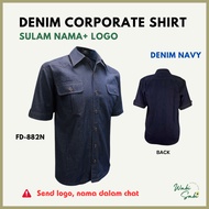 Readystock Koperat LELAKI MR2 FD-882N Baju Korporat Denim NAVY Uniform