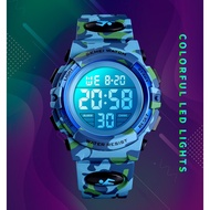 Kids Sports Army Digital Watch by SKEMI 1548, Water Proof with Multi Function Alarm, Sate.