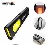 Warsun T7 Slim Flashlight Rechargeable Super Bright Waterproof with Side Light Clip