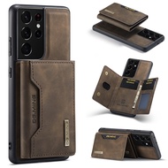 for Samsung Galaxy A15 A35 A55 A73 A14 A24 A34 A54 5G Phone Case Leather Card Package Magnetic Detac