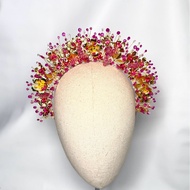 MPS Wedding crown, canika model, fuchsia mix gold color