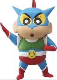 超正 ! “蠟筆小新- 動感超人裝束” PVC 大膠 Figure (ver. A - 戴面具版）