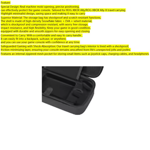 Carrying Case for ROG XBOX Ally/ROG XBOX Ally X, Portable EVA Travel Case Shockproof Storage Bag Pro