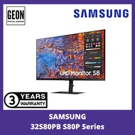 SAMSUNG 32" Inch 32S80PB S80P series 3,840 x 2,160 resolution with 60Hz Flat Screen Business Monitor