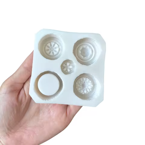 cake tool 1 pc Children's Day 3D Round Wheel Tire Tyre Cake Decorating Fondant Silicone Mould Topper