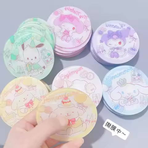 sanrio acrylic melodie cartoon double layer tea coaster cinnamon dog kuromi my piano home decoration