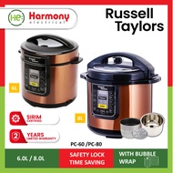 RUSSELL TAYLORS 6L / 8L Pressure Cooker PC-60 / PC-80 气压锅