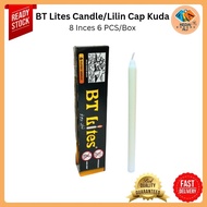 BT Lites Candle Lilin Cap Kuda 8 Inches 6PCS - BT53F