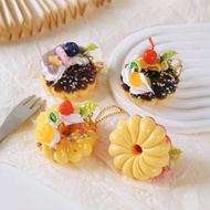 Simulation Fruit Donut Pendant Girl Heart Simulation Strawberry Cake Donut Large Size Candy Toy Scho