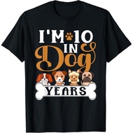 I_m 10 In Dog Years Funny 70th Birthday 70 Years Old T-Shirt