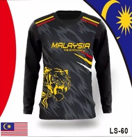 Jersey Malaysia Sport T-shirt Baju Jersey Dewasa Lengan Panjang #LS60
