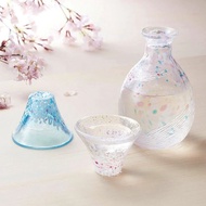 (3件套組)【日本東洋佐佐木】櫻富士招福清酒瓶及淡櫻晴櫻雙酒杯