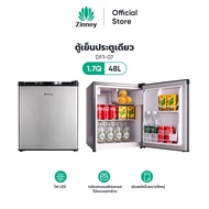 ZINNEY ตู้เย็นมินิบาร์ รุ่น DF1-07 ขนาด 1.7 Q สีเทา ไร้เสียงรบกวน รับประกัน10ปี จัดส่งฟรี เหมาะกับออ