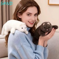 SAND Ferret Plush Toy, Lifelike Appearance Huggable Doll Plush Ferret Stuffed Toy, Accompany Doll Re