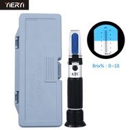 Yieryi Sugar Meter Sugar Refractometer 0-10% Brix Refractometer for Juice Liquid Beverage Lab