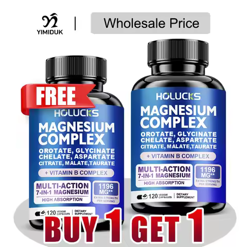 Buy 1 Get 1 Free! Magnesium Complex Supplement, with Vitamin B6 & Vitamin C, for Sleep, Stress Relie