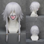 Misscoo Izayoi Sakuya Cosplay Wig Anime TouHou Project  Silver White Heat Resistant Synthetic Hair