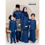 [ Set Family ] Kurung Moden Ardani Warna Navy Blue | Baju Raya | Set Sedondon